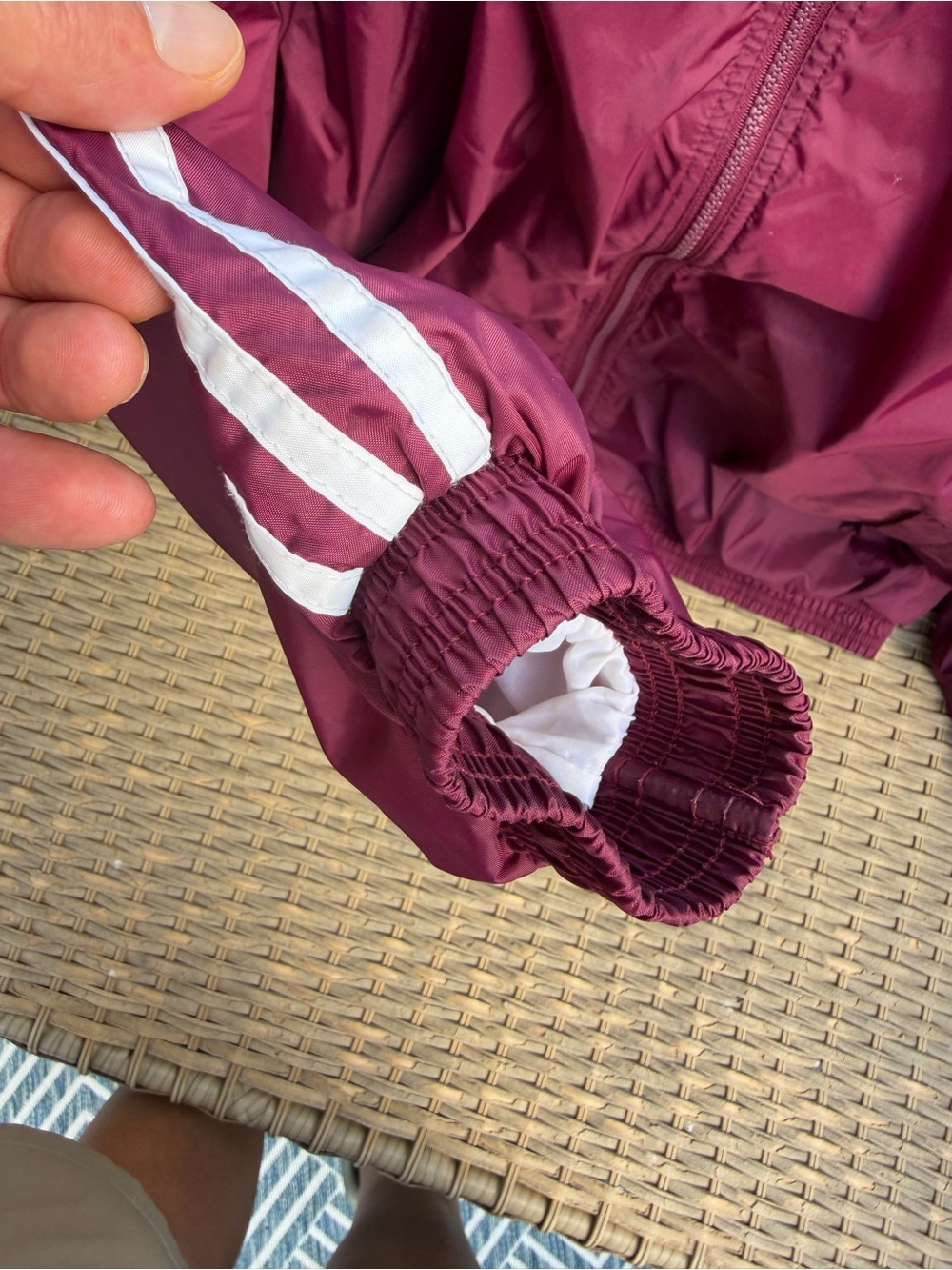 Adidas Burgundy Track Jacket size L - Picture 5 of 7